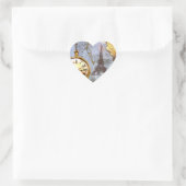 Steampunk & Yellow Roses Hart Sticker Label (Tas)
