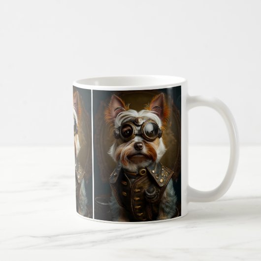 Steampunk Yorkie Coffee Mug (Droite)