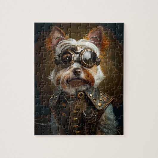 Steampunk Yorkie Puzzel (Verticaal)