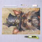 Steampunk Yorkshire Terrier Dog Tissuepapier (Craft)