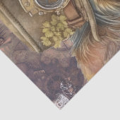 Steampunk Yorkshire Terrier Dog Tissuepapier (Detail)