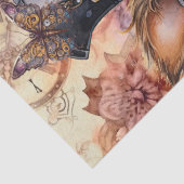 Steampunk Yorkshire Terrier Dog Tissuepapier (Detail)