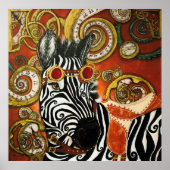 Steampunk Zebra Matte Poster (Voorkant)