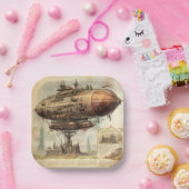  Steampunk Zeppelin (10) Papieren Bordje (Feest)