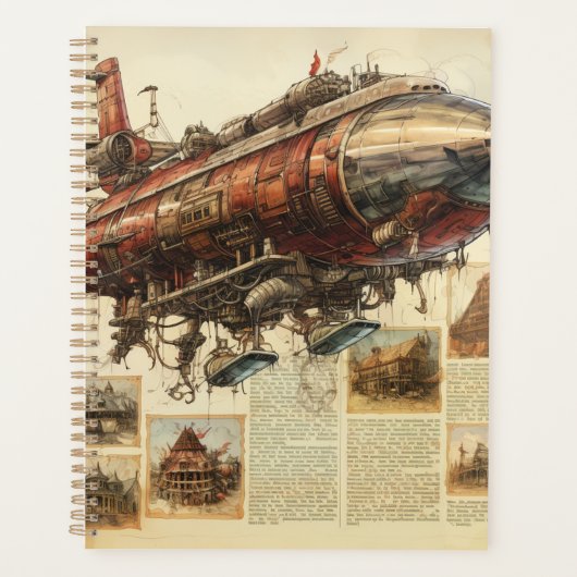 Steampunk Zeppelin (11) Planner (Voorkant)