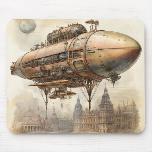  Steampunk Zeppelin (12) Muismat (Voorkant)