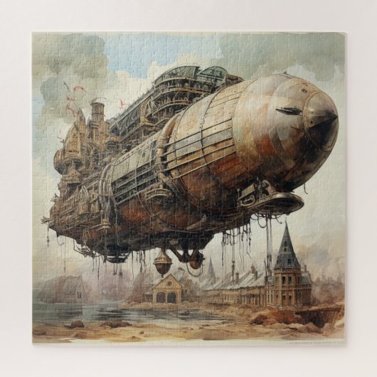 Steampunk Zeppelin (2) Legpuzzel (Verticaal)