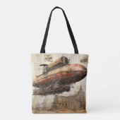 Steampunk Zeppelin (3) Draagtas (Achterkant)