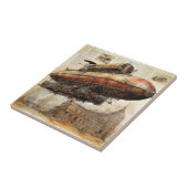  Steampunk Zeppelin (3) Tegeltje (Zijkant)