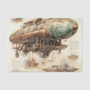 Steampunk Zeppelin (4) Tissuepapier