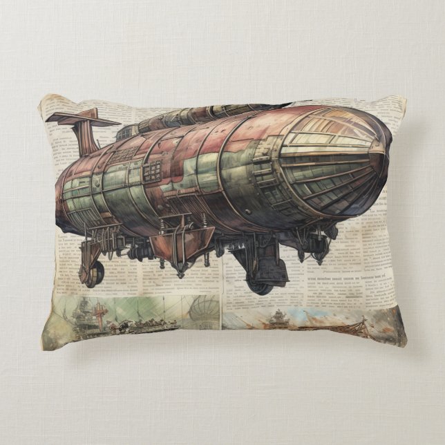  Steampunk Zeppelin (6) Accent Kussen (Voorkant)