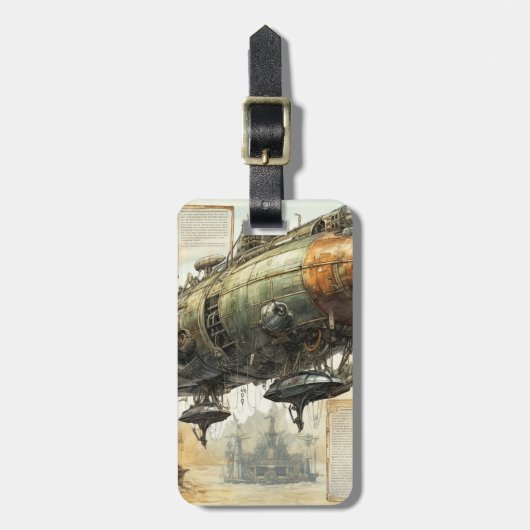  Steampunk Zeppelin (8) Bagagelabel (Voorkant verticaal)