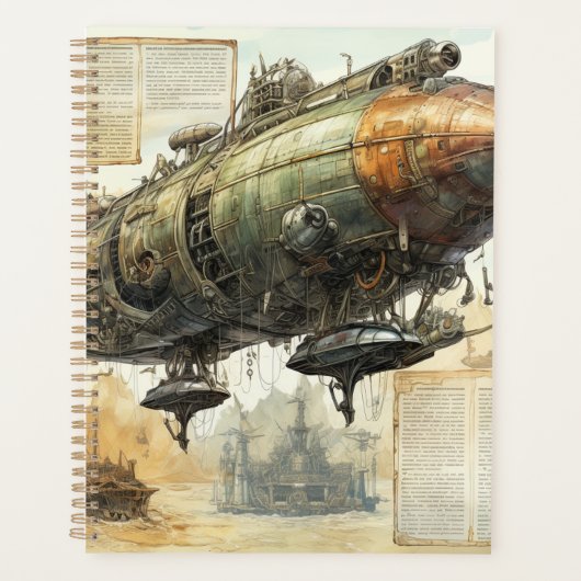  Steampunk Zeppelin (8) Planner (Voorkant)