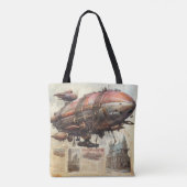 Steampunk Zeppelin (9) Draagtas (Achterkant)