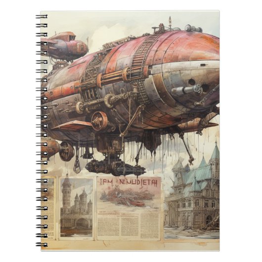  Steampunk Zeppelin (9) Notitieboek (Voorkant)