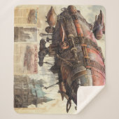  Steampunk Zeppelin (9) Sherpa Deken (Voorkant)