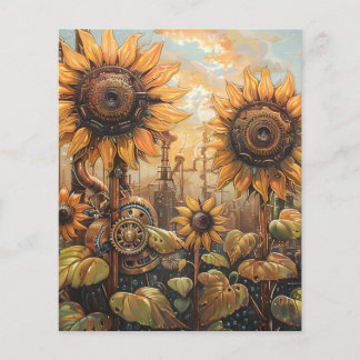 Steampunk Zonnebloemen Scrapbook Papier Bladen
