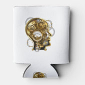 Steampunkhoofd met manometer blikjeskoeler (Voorkant)