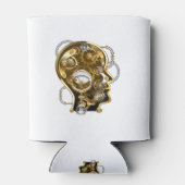 Steampunkhoofd met manometer blikjeskoeler (Achterkant)