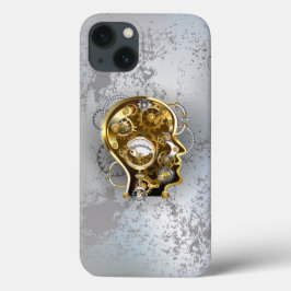 Steampunkhoofd met manometer iPhone 13 hoesje