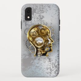 Steampunkhoofd met manometer iPhone XR hoesje