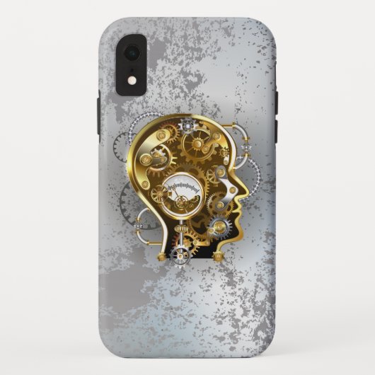 Steampunkhoofd met manometer Case-Mate iPhone case (Achterkant)