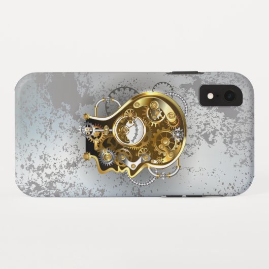 Steampunkhoofd met manometer Case-Mate iPhone case (Achterkant (horizontaal))