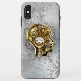 Steampunkhoofd met manometer iPhone XS max hoesje