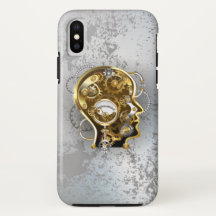 Steampunkhoofd met manometer