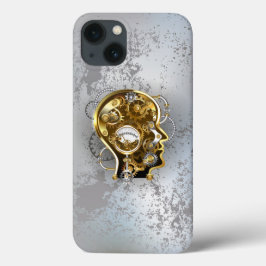Steampunkhoofd met manometer iPhone 13 hoesje