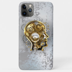 Steampunkhoofd met manometer iPhone 11 pro max hoesje