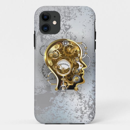 Steampunkhoofd met manometer Case-Mate iPhone case (Achterkant)