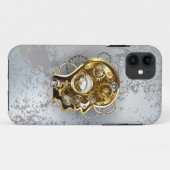 Steampunkhoofd met manometer Case-Mate iPhone case (Achterkant (horizontaal))