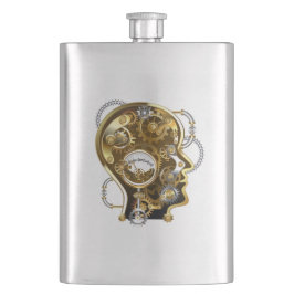 Steampunkhoofd met manometer flacon