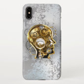Steampunkhoofd met manometer iPhone hoesje (Achterkant)