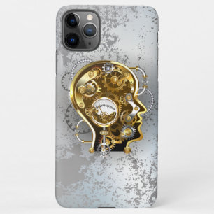 Steampunkhoofd met manometer iPhone 11Pro max hoesje