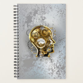 Steampunkhoofd met manometer planner