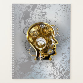 Steampunkhoofd met manometer planner