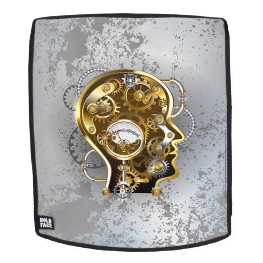 Steampunkhoofd met manometer rugtassen (Verwijderbaar gezicht)