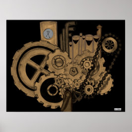 Steampunkmachines (Brassy) Poster