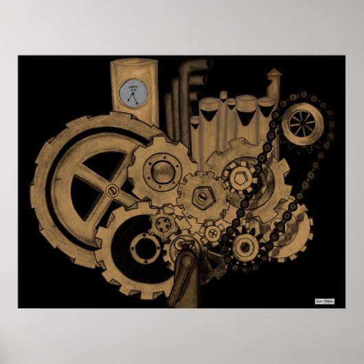 Steampunkmachines (Brassy) Poster (Voorkant)
