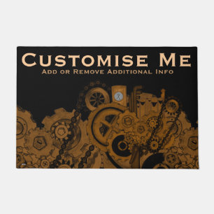 Steampunkmachines (koper) deurmat
