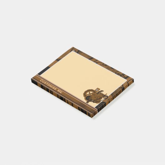 Steampunkmachines (koper) post-it® notes (Schuin)