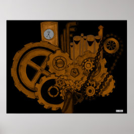 Steampunkmachines (koper) poster