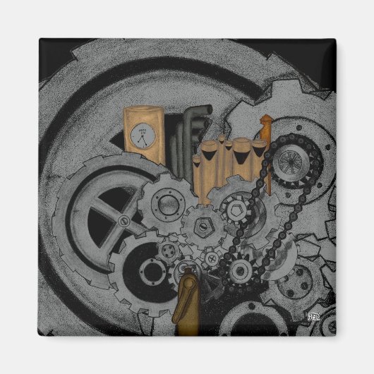 Steampunkmachines Magneet (Voorkant)