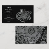 Steampunkmachines (monochrome) visitekaartje (Voorkant / Achterkant)