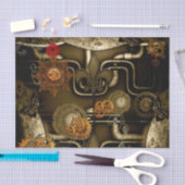 Steampunkontwerp met klokken en versnellingen tissuepapier (Craft)