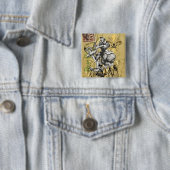  steampunkpiraat vierkante button 5,1 cm (In situ)