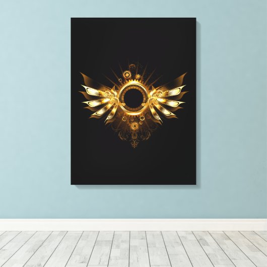 Steampunkvleugels Canvas Afdruk (Insitu (Houten vloer))