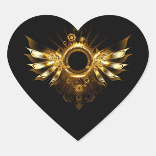 Steampunkvleugels Hart Sticker